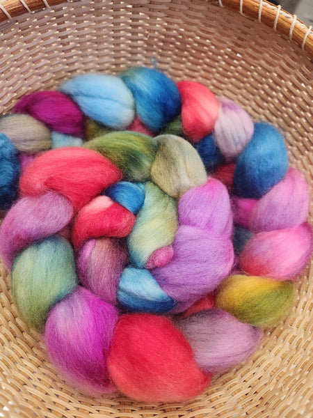 Corriedale Wool Spinning Fiber - Big Orange Kitty