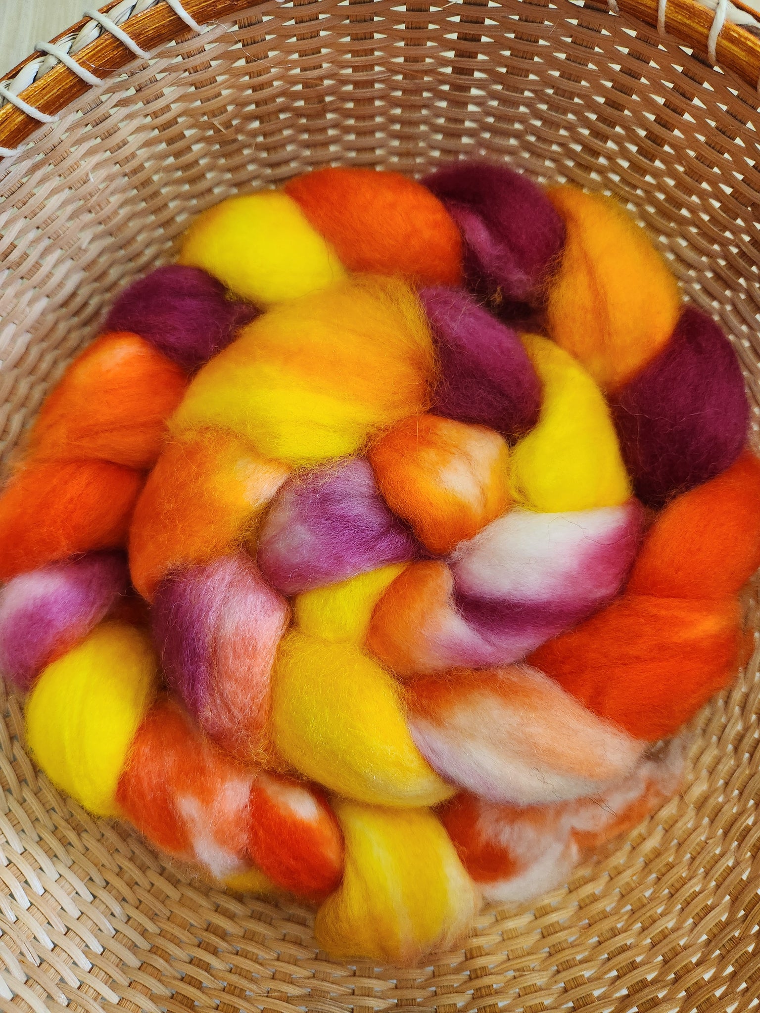 4 oz Superwash BFL Spinning Fiber -  June