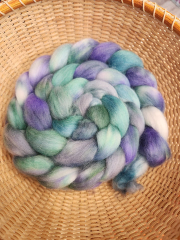 Corriedale Wool Spinning Fiber - Turquoise ala Mode