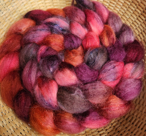 4 oz  BFL/Firestar Spinning Fiber - 7 Deadlies "Lust"