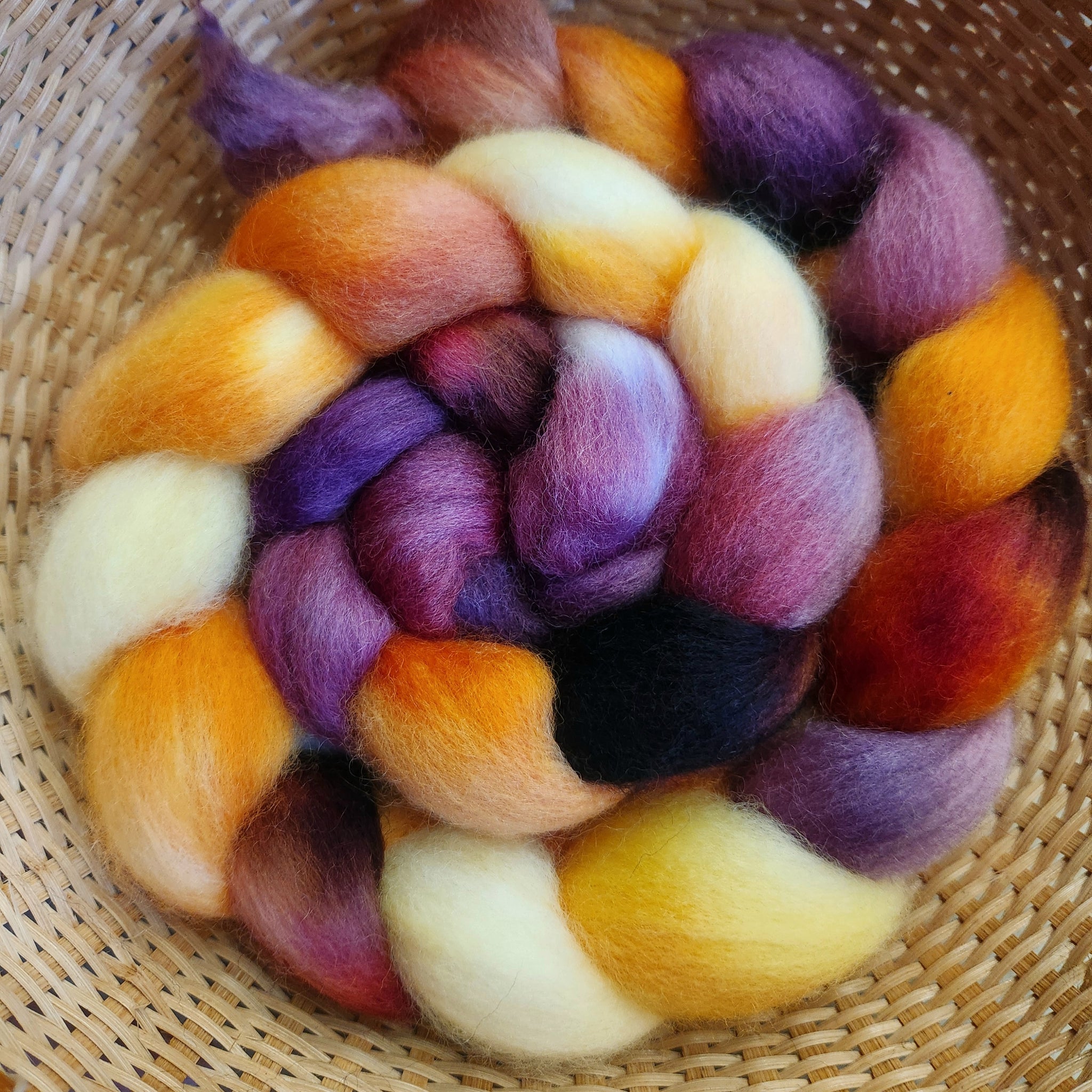 Corriedale Wool Spinning Fiber - Wrath (7 Deadly Sins Series)