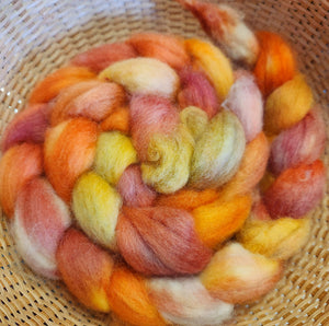 Perendale Wool Spinning Fiber  -October Maple