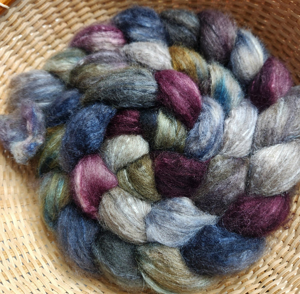 Natural BFL/Silk 70/30% Spinning Fiber -  Have Fun Storming the Castle