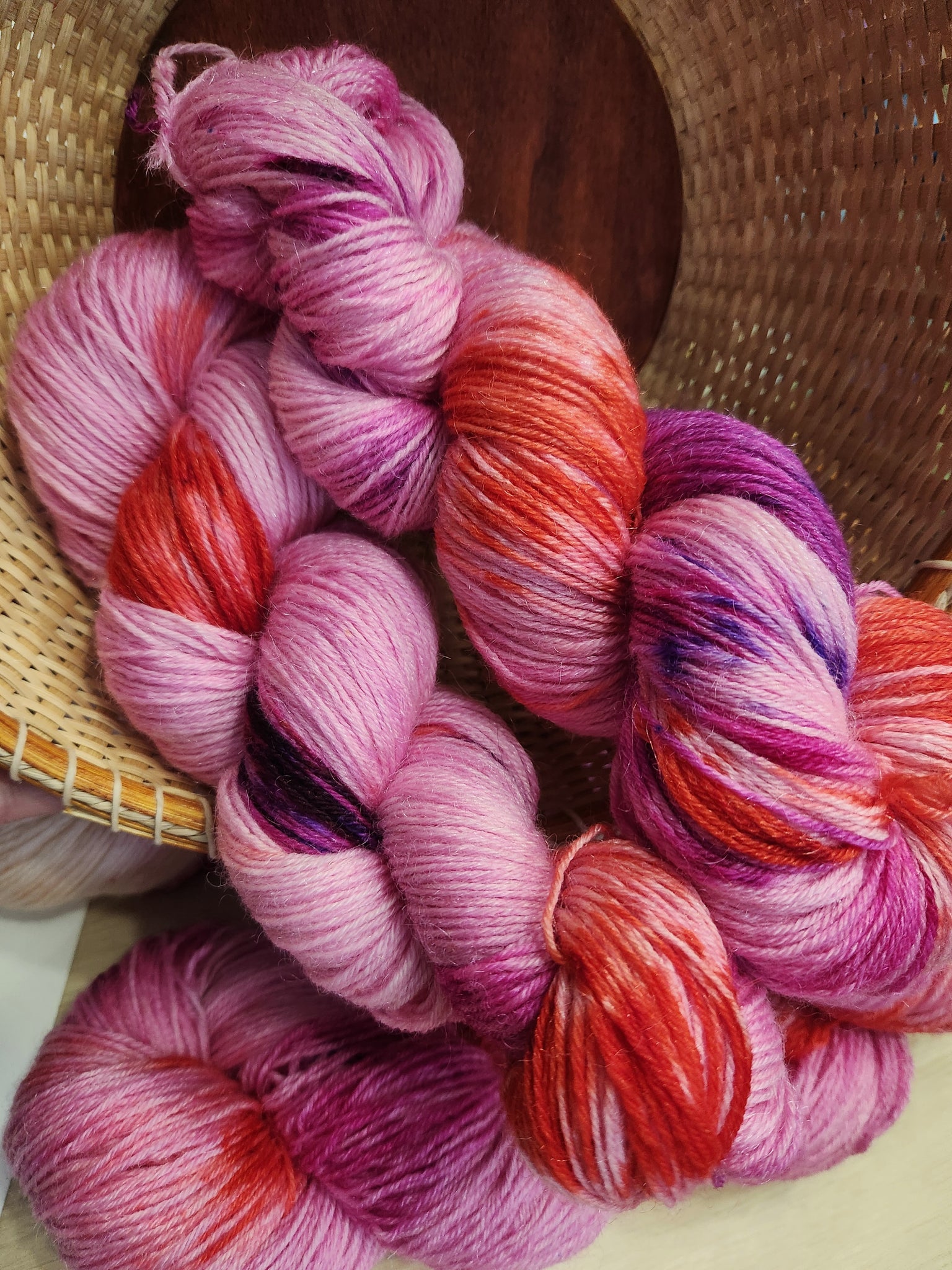 Superwash BFL/Firestar 80/20 Sock Yarn - 382 yards/100 Grams - Smooch