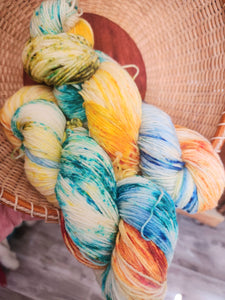 Superwash Merino/Nylon 80/20 Sock Yarn - 382 yards/100 Grams - Summer Splash