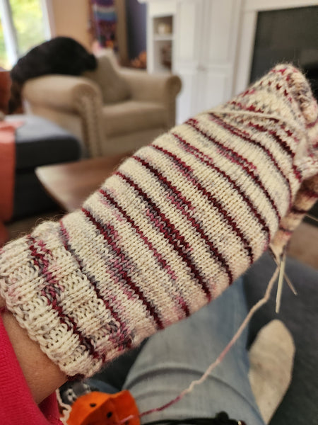 Superwash BFL/Nylon 70/30 Sock Yarn - 382 yards/100 Grams - Visions of Sugarplums