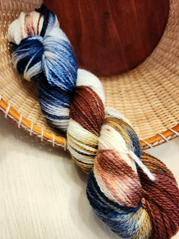 Superwash BFL/Nylon 70/30 Sock Yarn - 382 yards/100 Grams - Starlit Forest