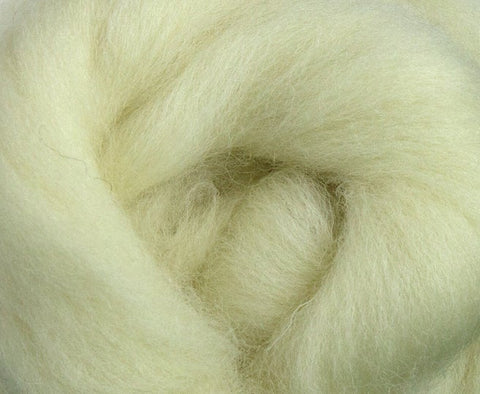 Bare/Ecru Cheviot Spinning or Felting Top/Fiber - Dye Your Own or Spin it Bare!